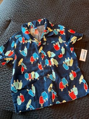 Popsicle toddler boy button shirt